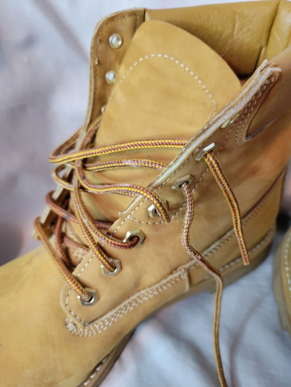 Leather Uppers Men's Work Boots Tan Lace-Up Boots